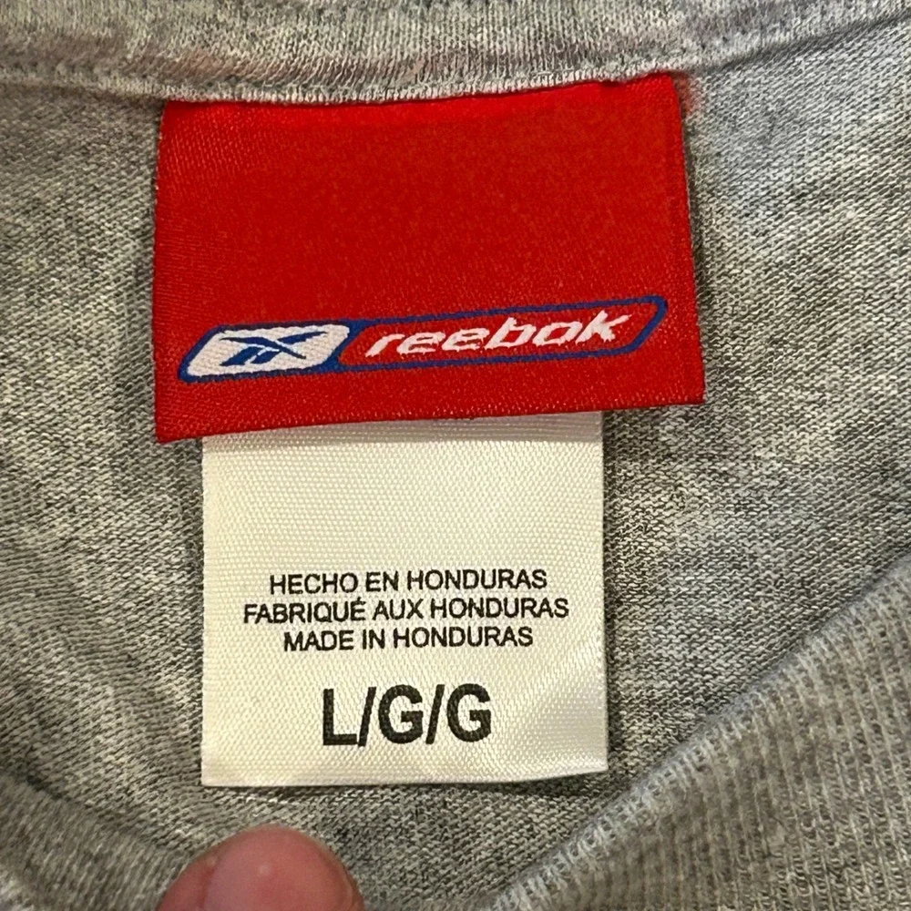 Vintage Reebok Tampa Bay Buccaneers Shirt Men L Grey Super Bowl 37 Champions Y2k